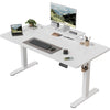 Elektrisch Höhenverstellbarer Schreibtisch 160 × 70 cm mit Monitorständer, Sitz-Steh-Schreibtisch für Büro und Home Office, Weiß