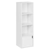 Bücherregal mit 4 Fächern und 1 Tür, Stehender Aufbewahrungsschrank, Würfelregal 34 x 106 x 24 cm