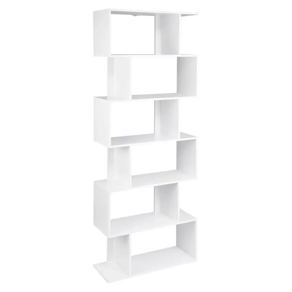 Hohes Bücherregal mit 6 Fächern, Freistehendes Standregal aus Holz, Modernes Aufbewahrungsregal 60 x 23,5 x 160 cm