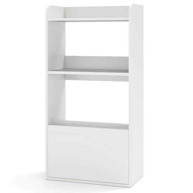 Freistehendes Bücherregal mit 3 offenen Ebenen, Standregal mit Metallrahmen, Rustikales Braun